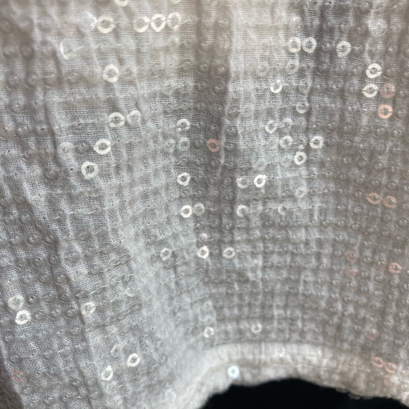 Women's Viola Borghi Floral Sheer Print Sleeveless Top White Size Large - Picture 10 of 13